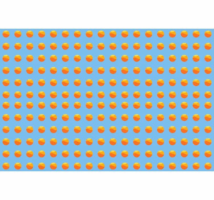 Blue roller blind with 70s sun design - TenStickers
