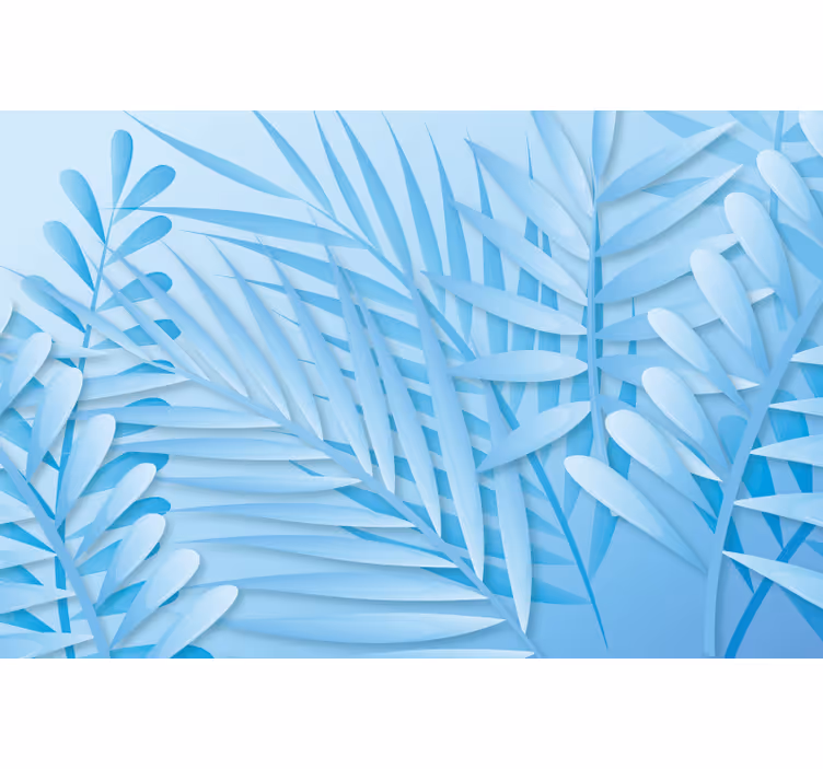 Blue roller blind wide variety of blue floral placemat - TenStickers