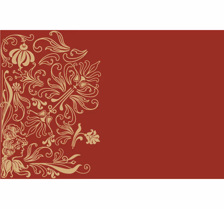 Red roller blind with a red vintage style - TenStickers