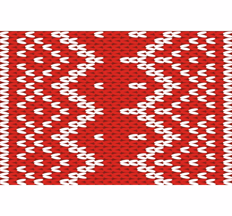 Red roller blind with traditional christmas pattern - TenStickers