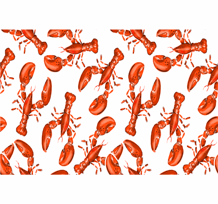 Red roller blind red crustacean - TenStickers