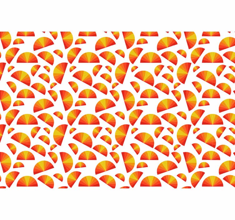 Red roller blind with vintage sunset design - TenStickers