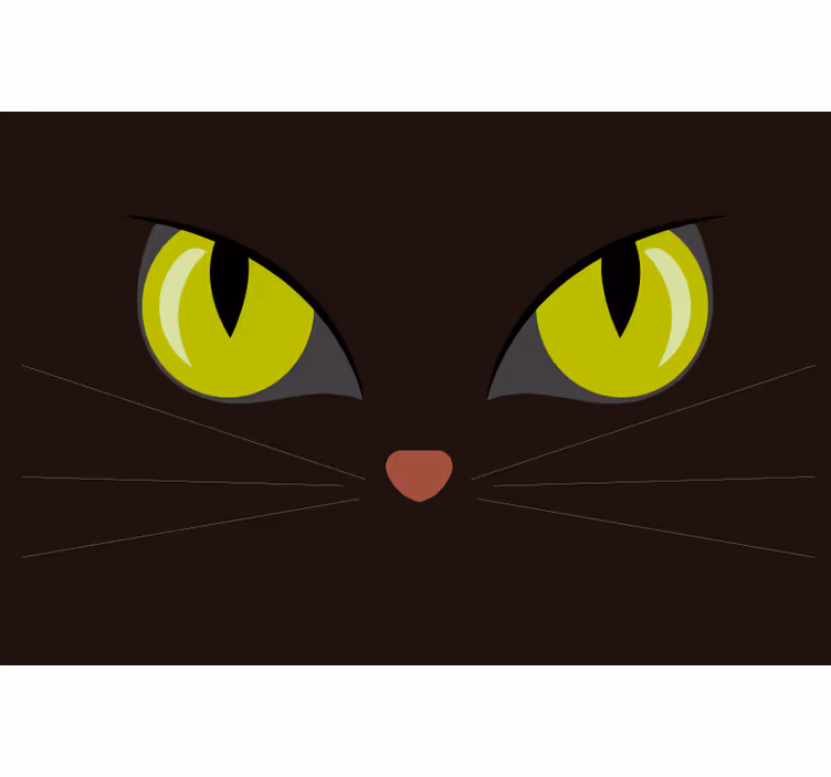 Black roller blind with spooky black halloween cat - TenStickers