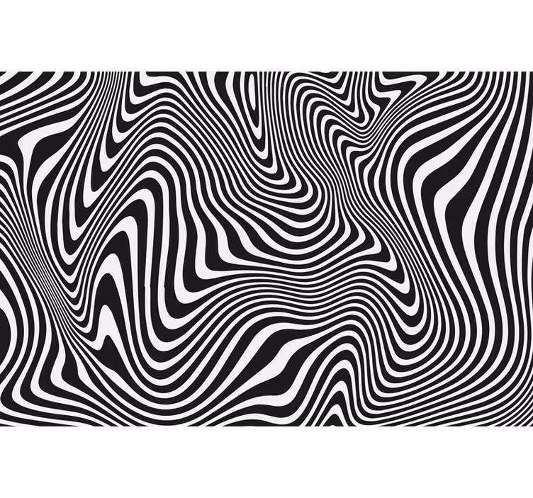 Black roller blind with zebra 3d effect - TenStickers