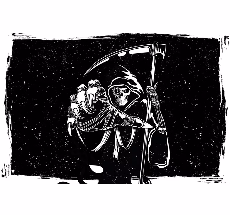 Black roller blind evil silhouette original decal - TenStickers