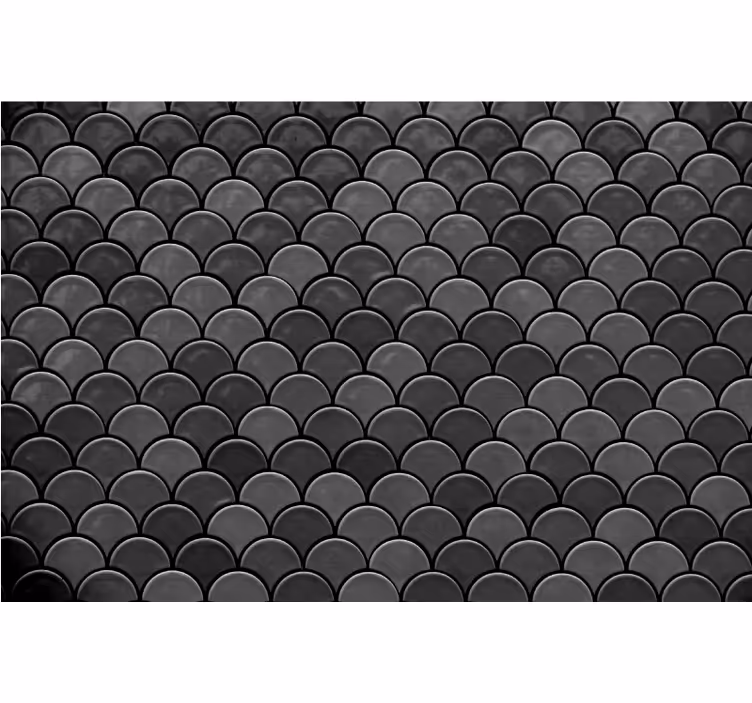 Black roller blind with black scales design - TenStickers