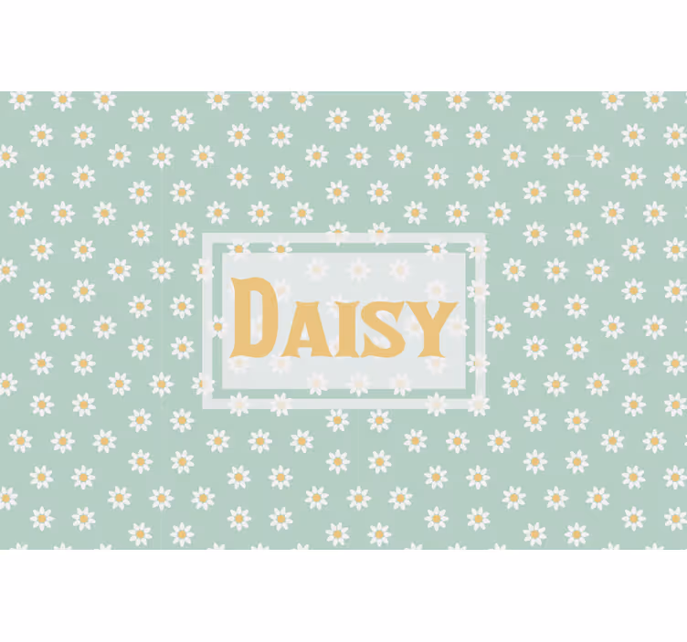 Green roller blind with kids daisy pattern - TenStickers