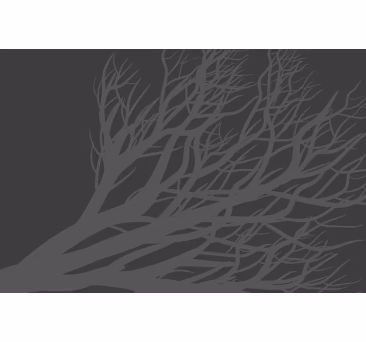 Grey roller blind with elegant gray leaf design - TenStickers