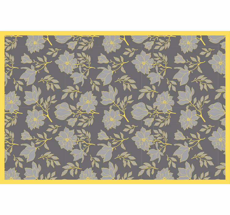 Grey roller blind in pantone floral design - TenStickers