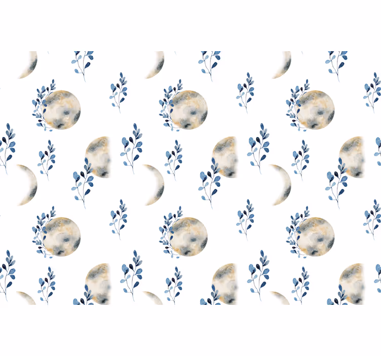 Black roller blind with moon phases print - TenStickers