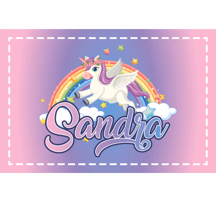 Purple roller blind beautiful unicorn customizable kids - TenStickers