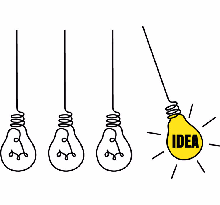 Office window roller blind idea light bulbs - TenStickers