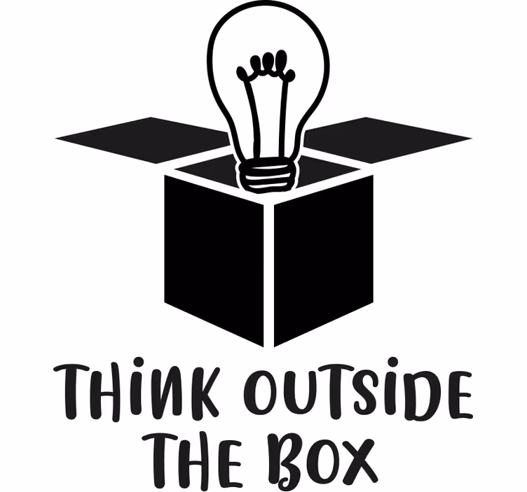Think outside the box office window roller blind - TenStickers