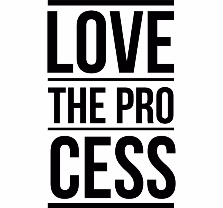 Office window roller blind love the process - TenStickers