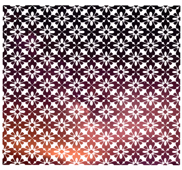 Office window roller blind vinyl floral rug - TenStickers