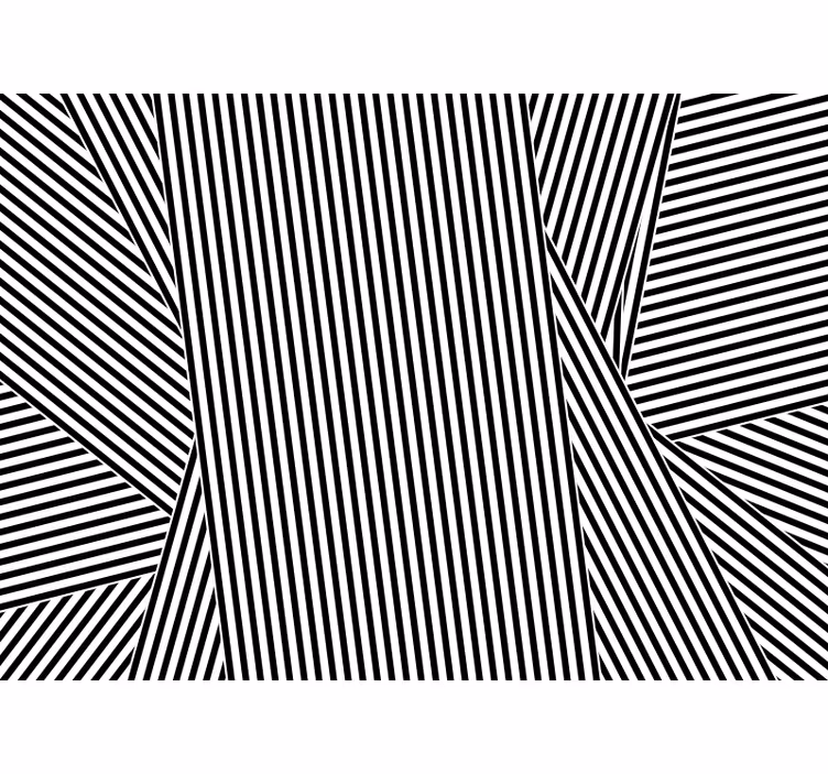 Office window roller blind black and white rug - TenStickers