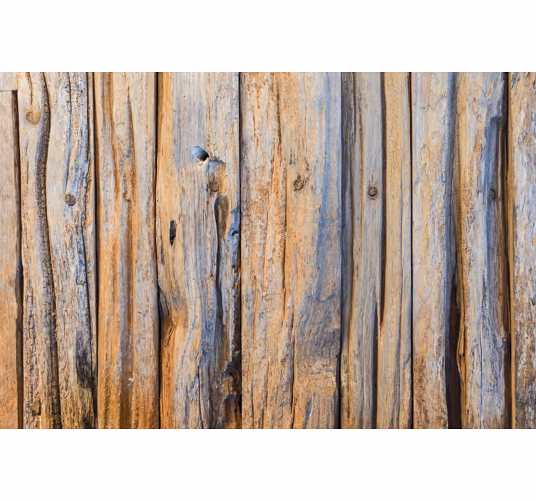 Office window roller blind wooden logs 3d texture - TenStickers