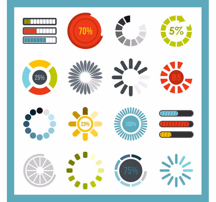 Office window roller blind with loading signs - TenStickers