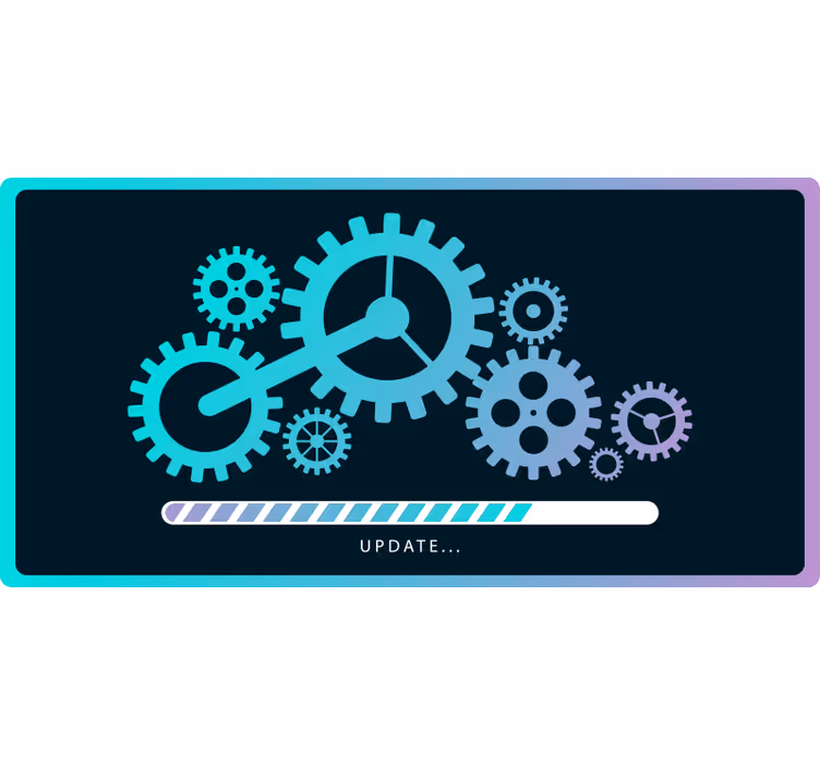 Office window roller blind with loading cogs - TenStickers