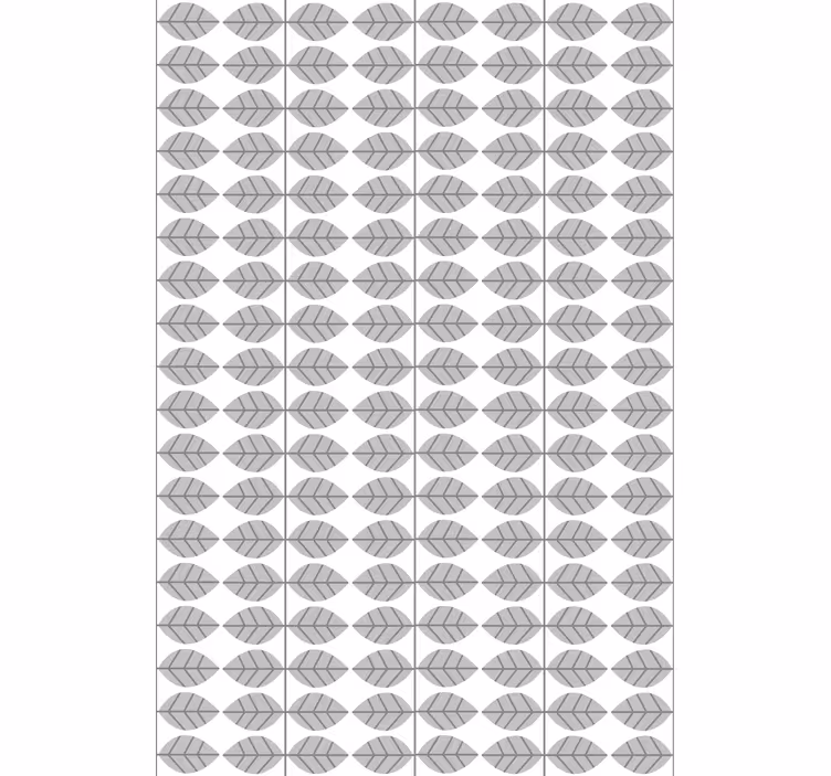 Roller blind for living room gray brookes leaf pattern - TenStickers