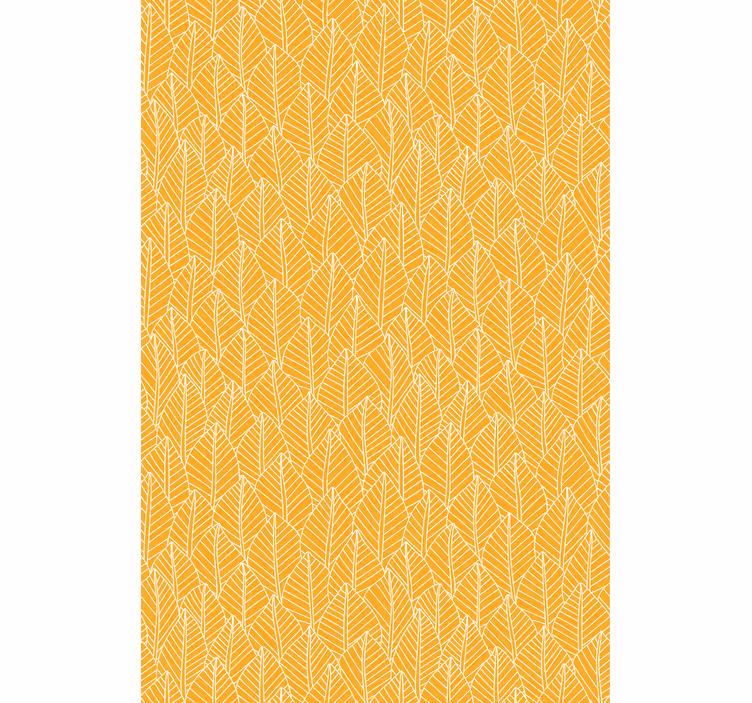 Roller blind for living room in orange leaf pattern - TenStickers