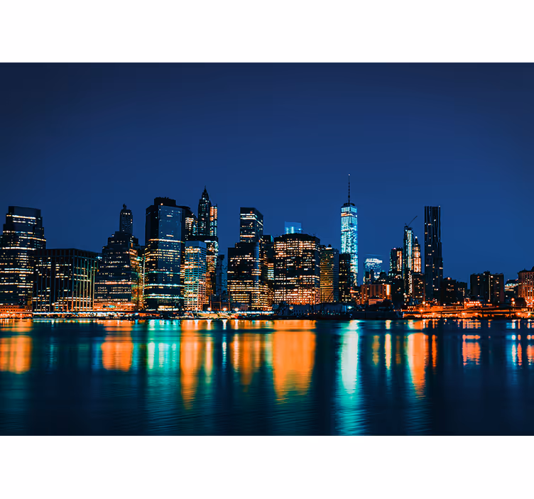 Bedroom roller blind new york skyline at night - TenStickers