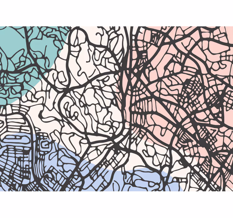 Bedroom roller blind beige kuala lumpur map - TenStickers