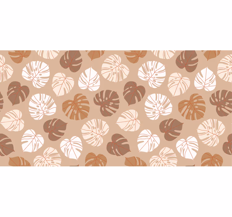 Beige tropical plants bedroom roller blind - TenStickers