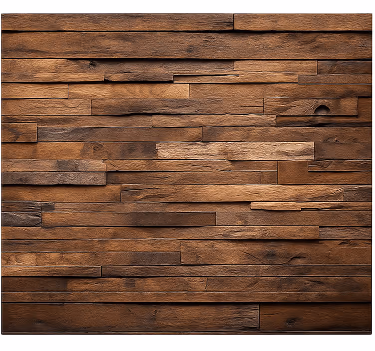 Timber wood roller blind for living room - TenStickers