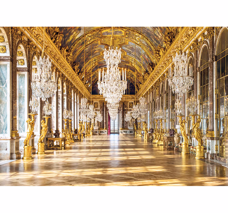 Roller blind for living room versailles castle - TenStickers