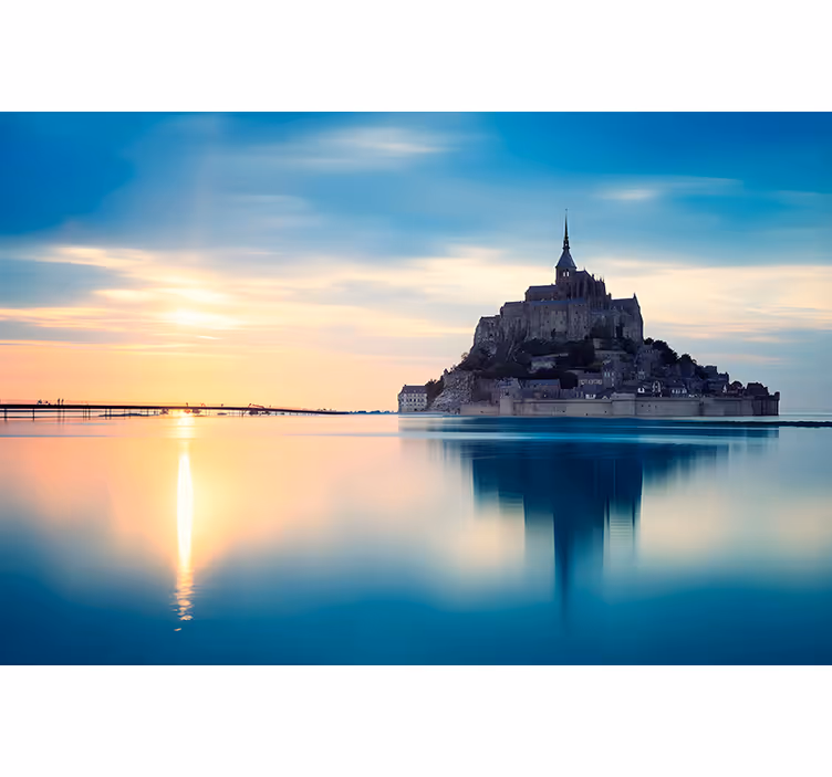 Roller blind for living room mont saint-michel - TenStickers