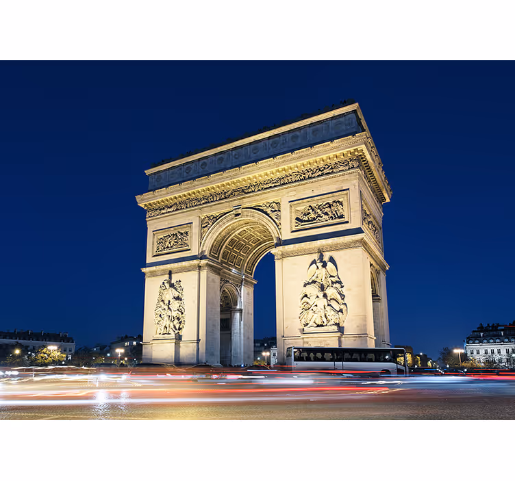 Roller blind for living room arc de triomphe design - TenStickers