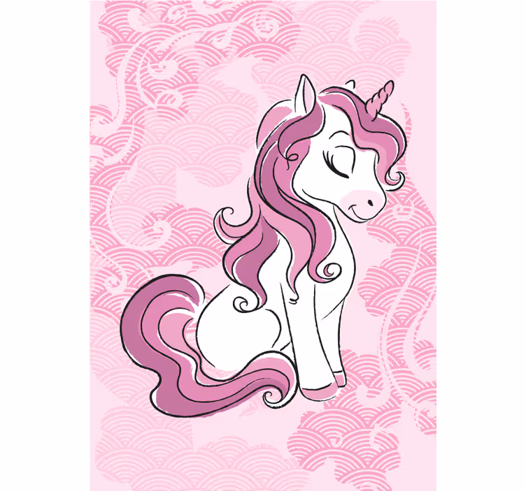 Kids roller blind unicorn jumping on clouds - TenStickers