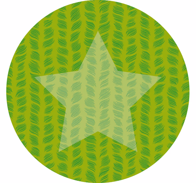 Kids roller blind with star circle vinyl rug - TenStickers