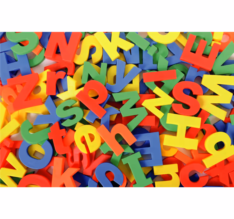 Kids roller blind alphabet letters vinyl rug - TenStickers