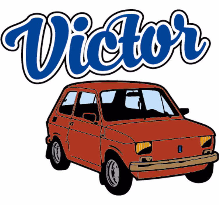 Kids roller blind little kids car vinyl - TenStickers