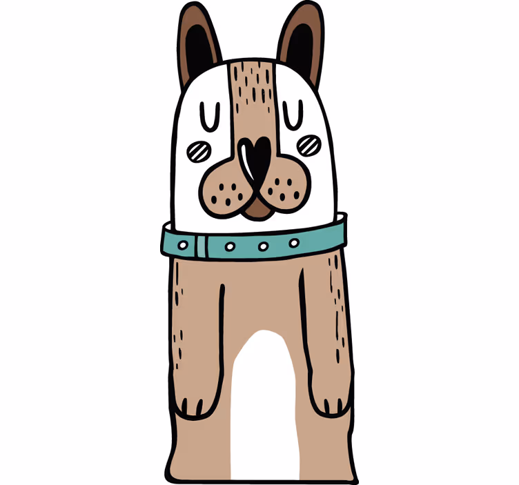 Kids roller blind dog door vinyl - TenStickers