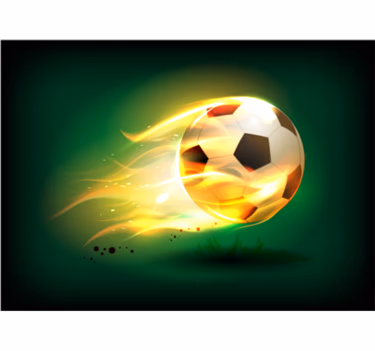 Kids roller blind cool football ablaze - TenStickers
