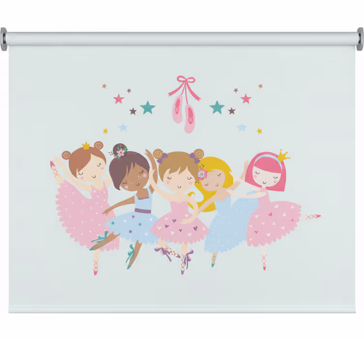 Kids roller blind ballet stars colorful design - TenStickers