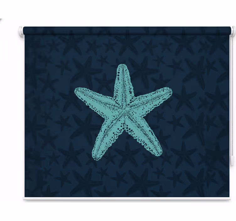 Kids roller blind starfish bluetones - TenStickers