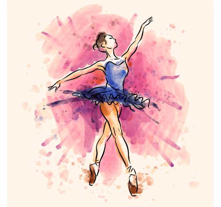 Kids roller blind purple ballerina dress - TenStickers