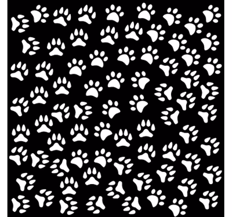 Teenage roller blind animal paw print window vinyl - TenStickers