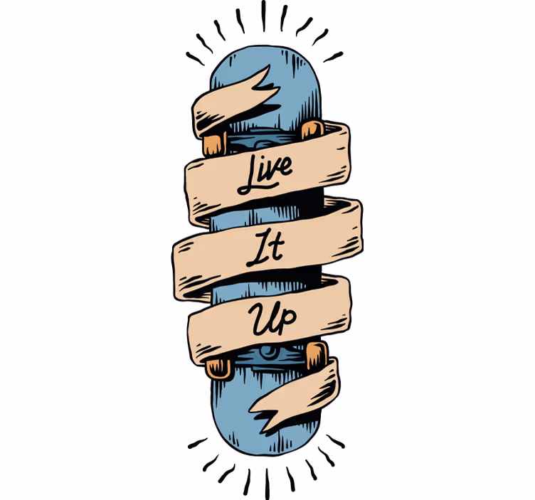 Teenage roller blind with skateboard design - TenStickers