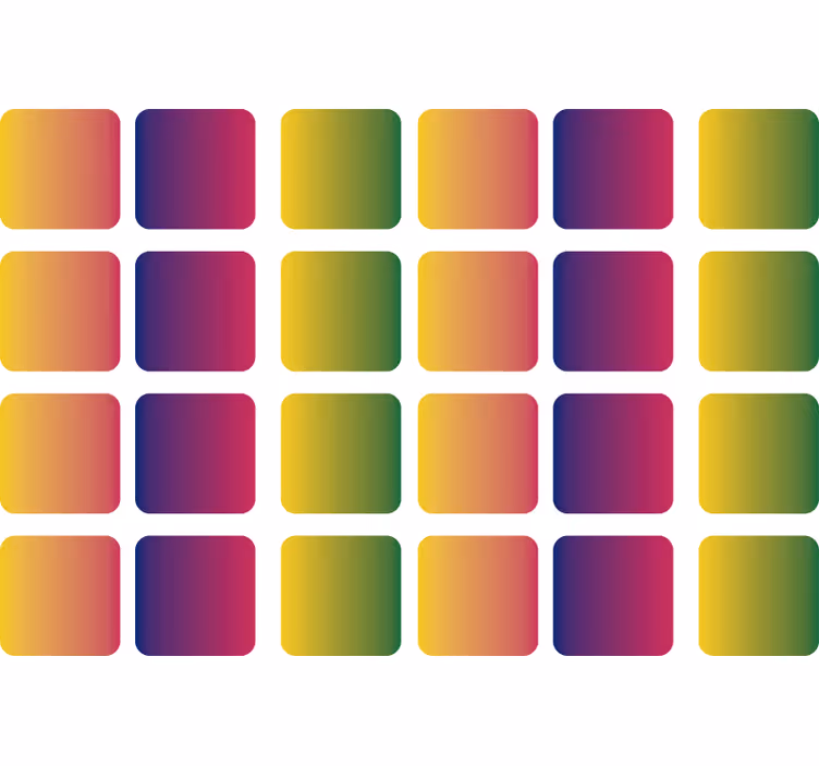Teenage roller blind rainbow square geometric - TenStickers
