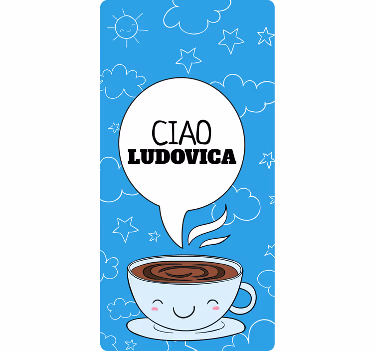 Teenage roller blind personalised happy coffee mug - TenStickers