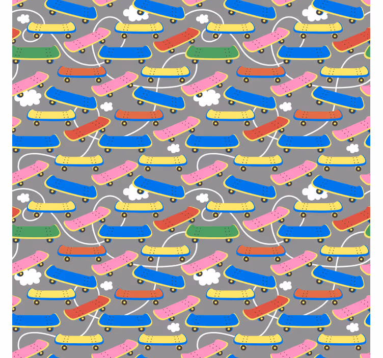 Teenage roller blind in vibrant skateboard designs - TenStickers