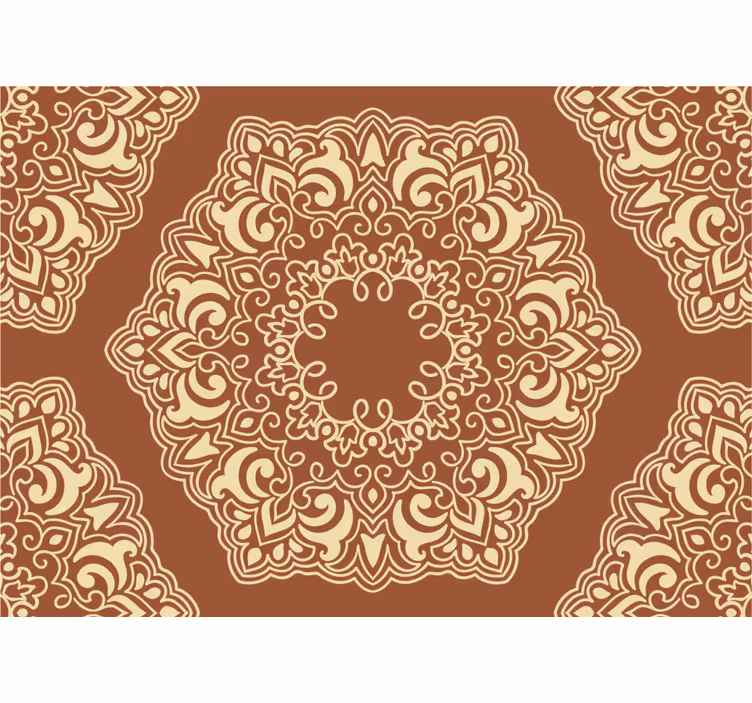 Beige roller blind in antique russian style - TenStickers