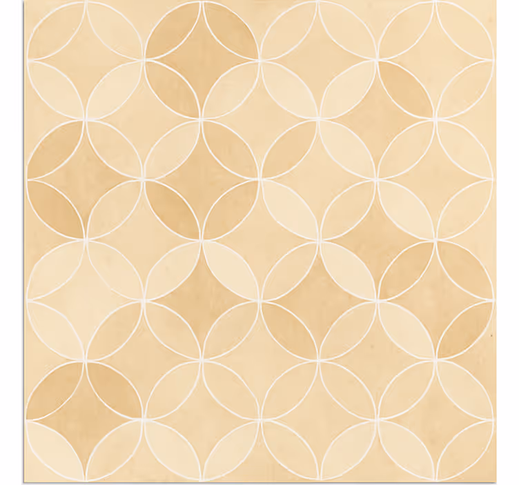 Beige roller blind with geometric overlapping circles - TenStickers