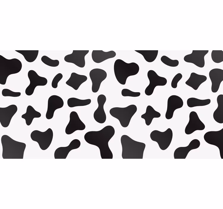 White roller blind with cow print design - TenStickers