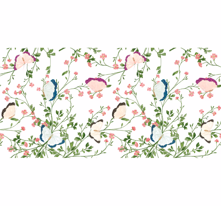 White roller blind in fantasy watercolor design - TenStickers